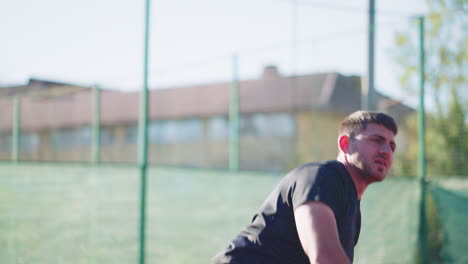 man playing tennis