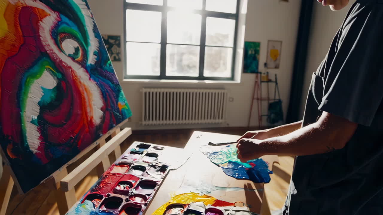 pintor en el estudio