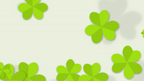 motion green shamrocks with saint patrick day 23