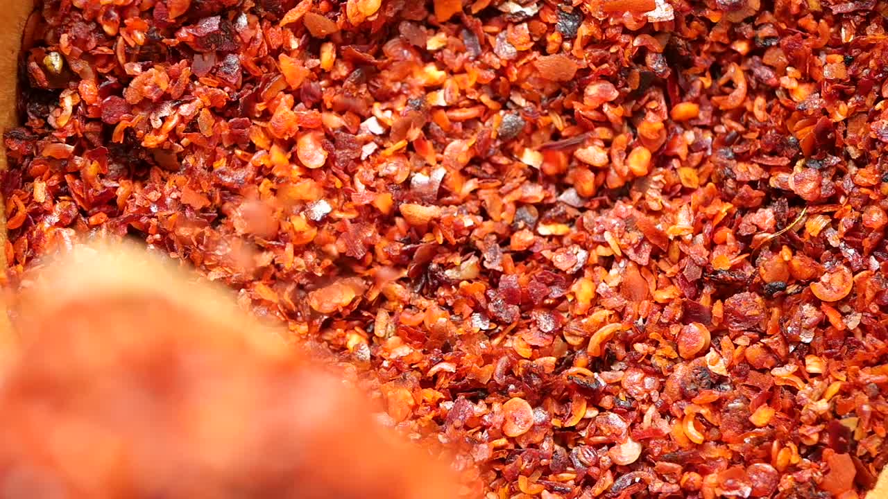 Pile of chili flakes