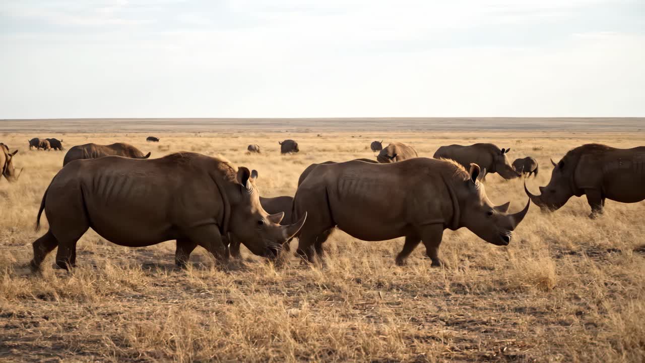 Rhinos in the Savanna