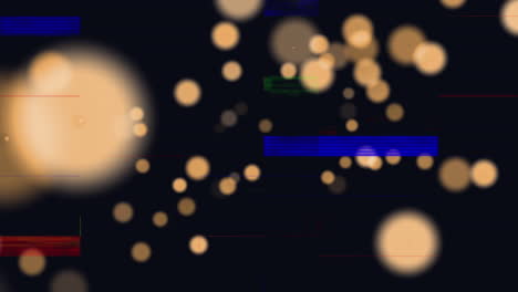 animación de la interferencia sobre las manchas brillantes sobre fondo negro