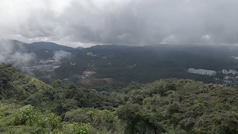 overcast weather time lapse: clouds roll into cameron valley, malaysia