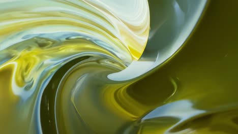 vibrant abstract fluid swirls in yellow, green, and blue