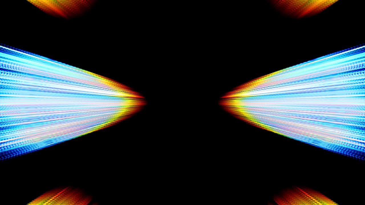 빛나는 밝은 선은 검은 바탕에 파동 움직임을 설정, 다채로운