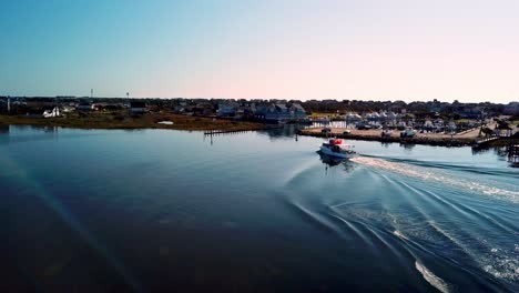 Bootsfahrten-Mit-Fischerbooten,-The-Outer-Banks,-Hatras-North-Carolina,-Hatras-North-Carolina