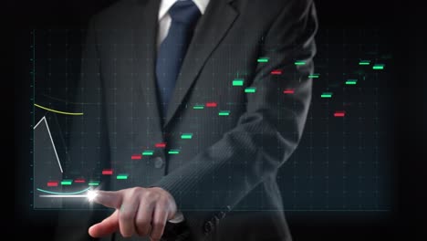 Geschäftsmann-Zeichnet-Finanzen-Anspielendes-Diagramm,-Das-Das-Wachstum-Des-Unternehmensgewinns-Zeigt