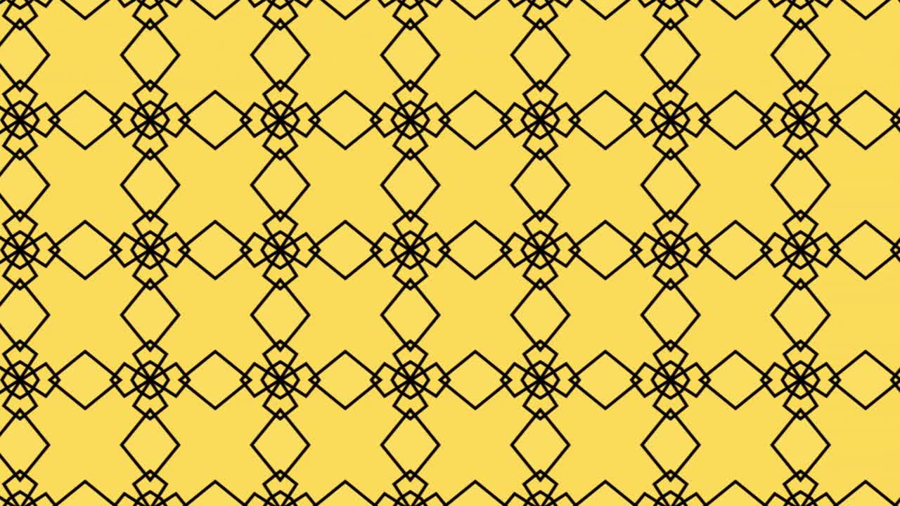 밝은 노란색 종이 레이아웃 디자인의 컴퓨터 애니메이션(왼쪽으로 슬라이딩)