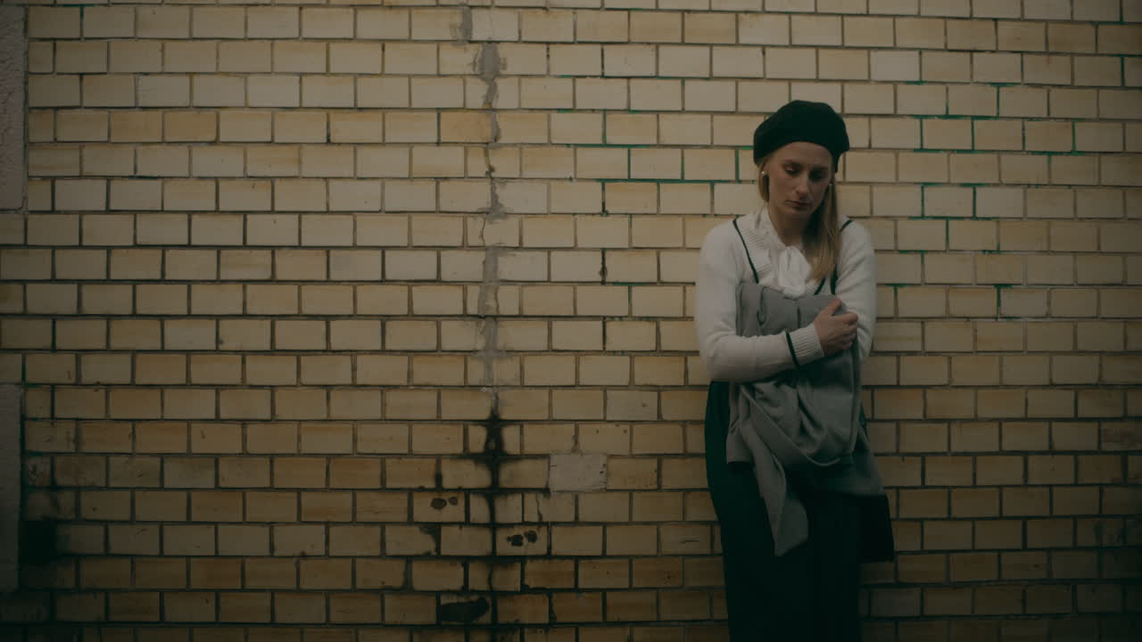 슬픈 외로운 여자의 초상화