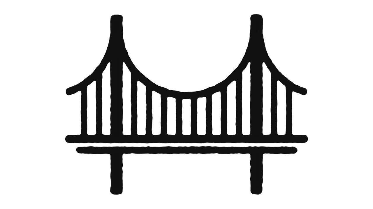 다리 아이콘 애니메이션 영상 및 알파 채널