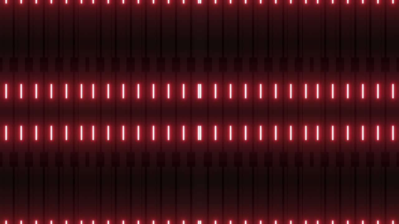 Red Neon Light Geometric Pattern