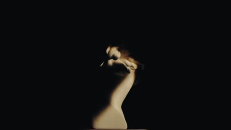classical bust with dramatic lighting