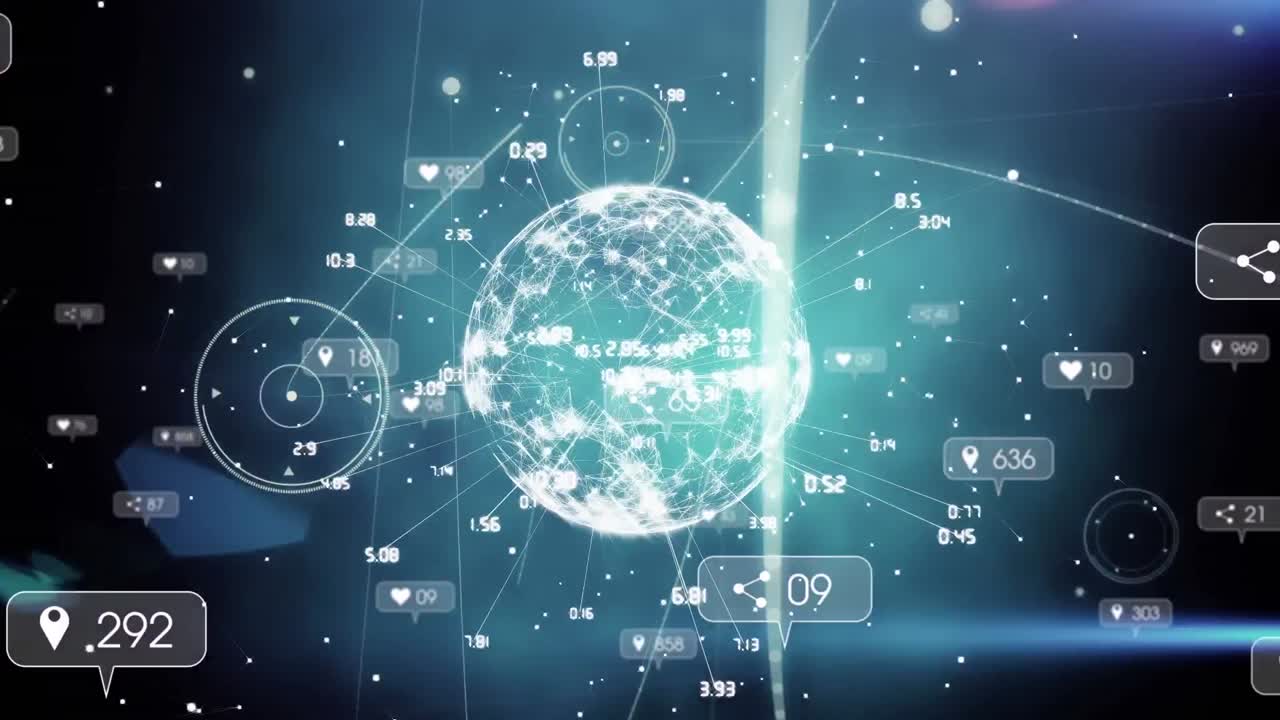 미디어 아이콘의 애니메이션과 전 세계 데이터 처리