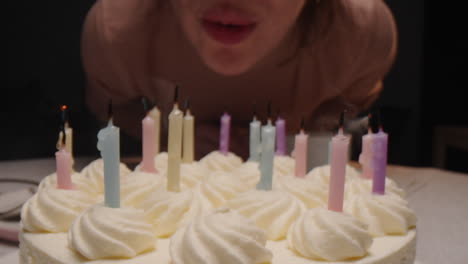 birthday cake with candles