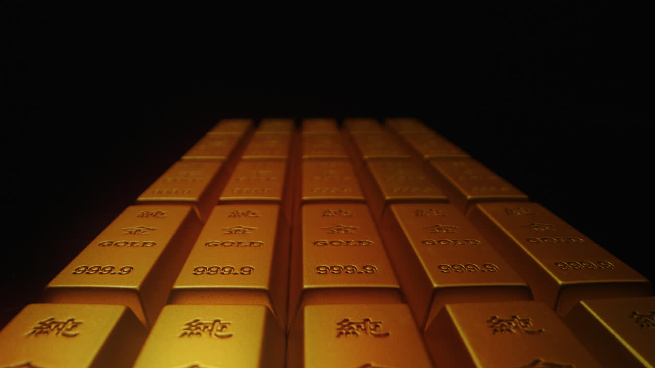 bloque de oro con una pureza de 999