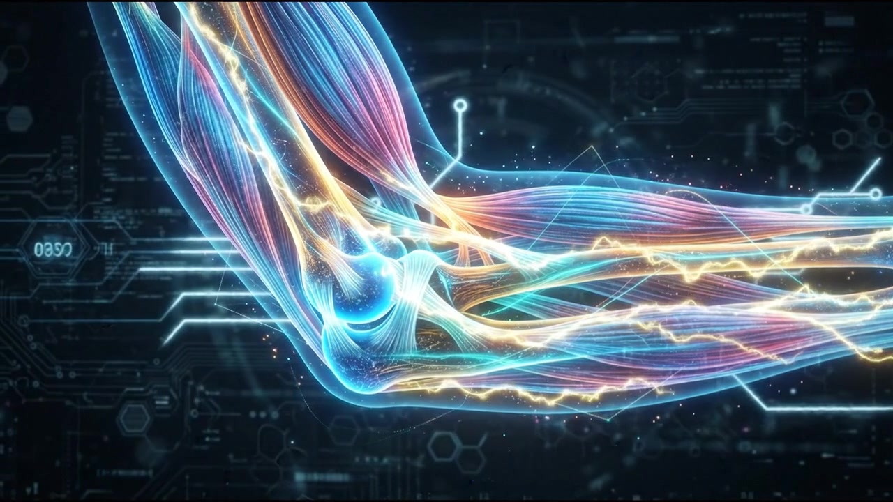 Escaneo 3D de la anatomía vascular y ósea de la articulación del codo humano