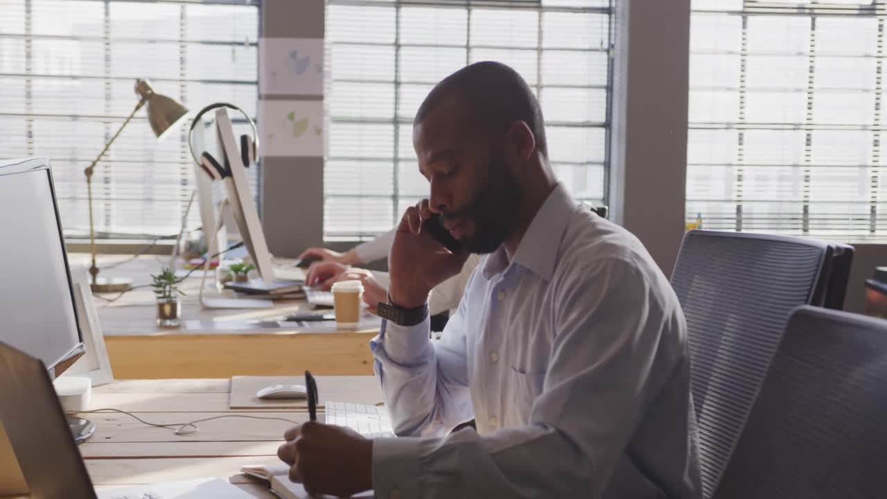 Young creative professionals working in a modern office