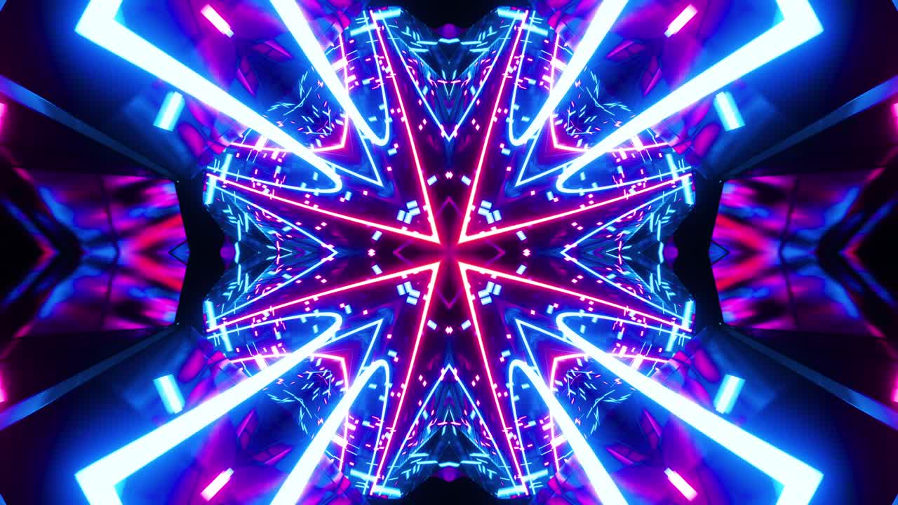 Sfondo animato neon rosso e blu, loop Vj. Animazione a ciclo infinito
