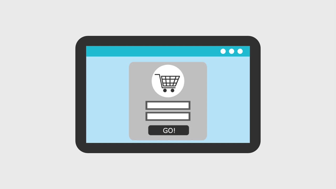 shopping online animation