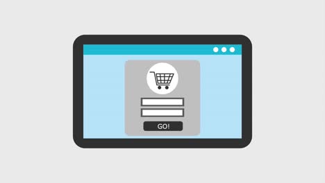 animación de compras en línea