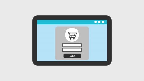 shopping online animation