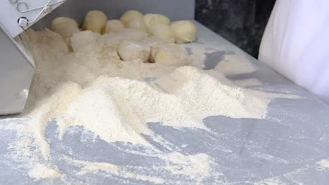 male chef preparing dough