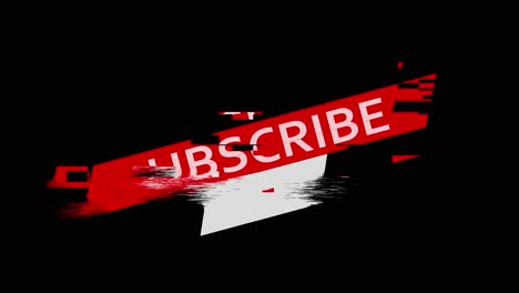 animated subscribe now button featuring glitch effect red banner for modern visual style boosts
