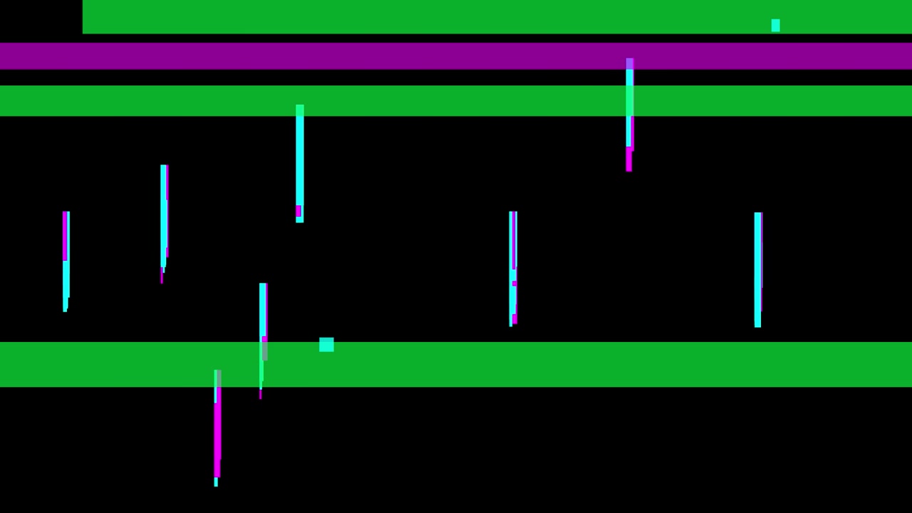 Digital Glitch Effect with Abstract Geometric Lines and Bars