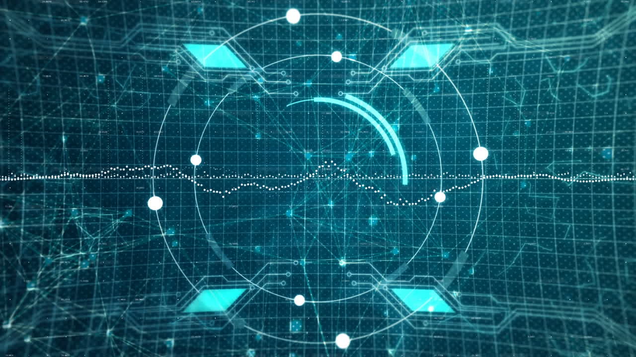 범위 스캐닝과 데이터 처리의 애니메이션