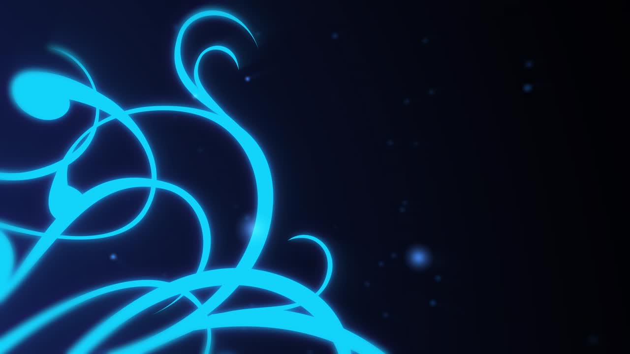 추상적인 식물적 모양 운동 [루프]