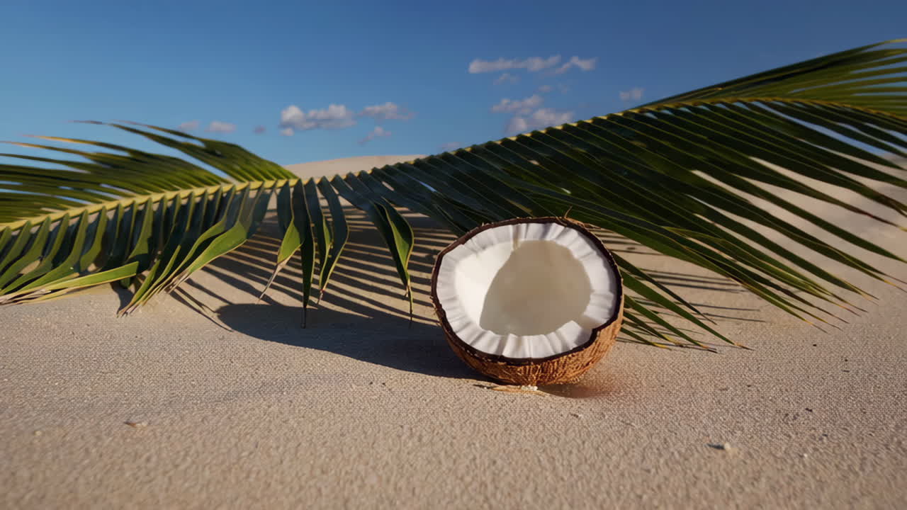 coco en una playa tropical