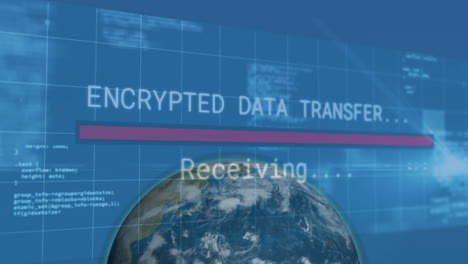 animación del procesamiento de datos en todo el mundo