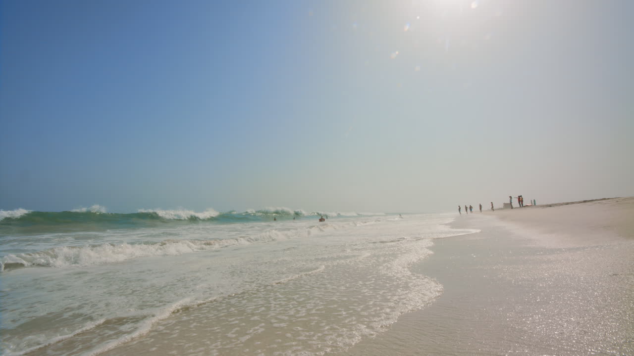 Beautiful Beach Scene with People on a Sunny Day