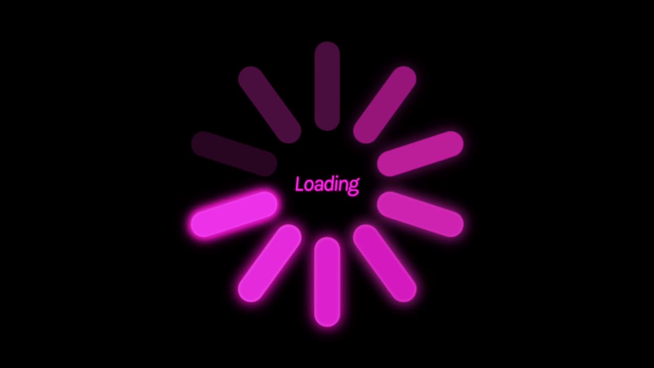 Animation colorful loading circle.
