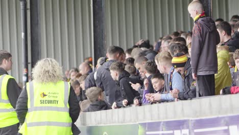official stewards, security high-visibility clothing, soccer spectator