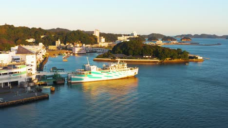 ferries at toba bay early in the morning, mie prefecture japan 4k