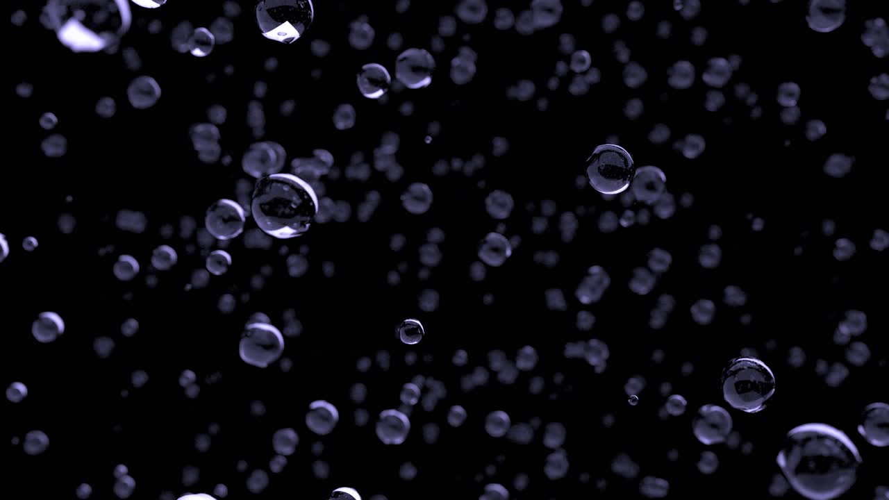 Water droplets rain close up falling DOF slow motion 4K