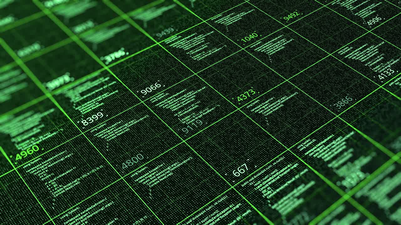 Abstract Computer Code Grid