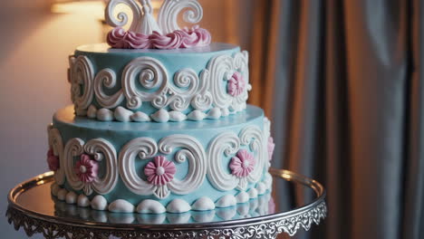 elegant two-tiered wedding cake