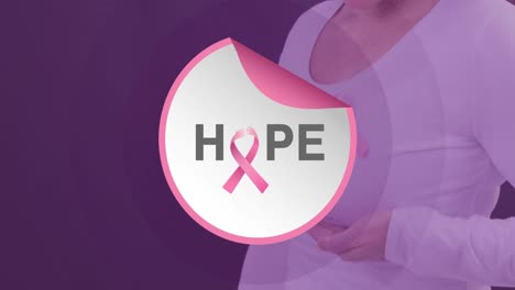 백인 여성에 대한 유방암 인식 텍스트의 애니메이션