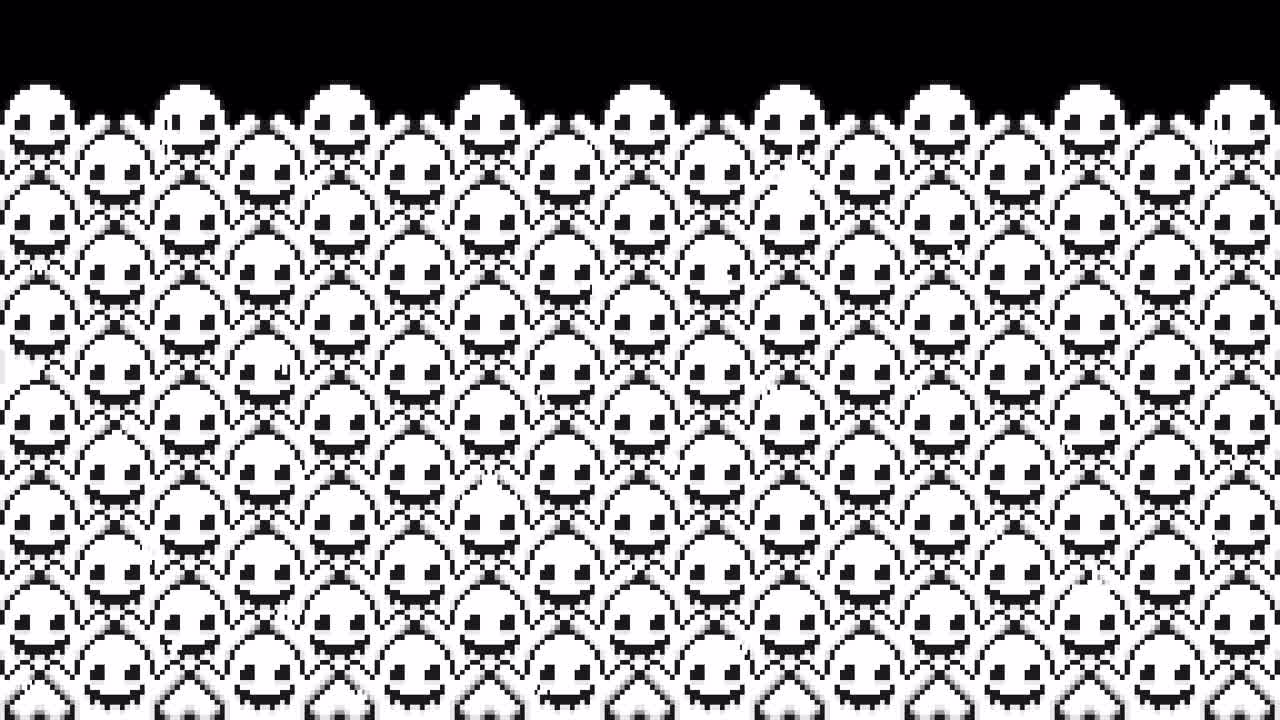 Pixel Halloween ghost Transitions. 1080p - 30 fps - Alpha Channel (1)
