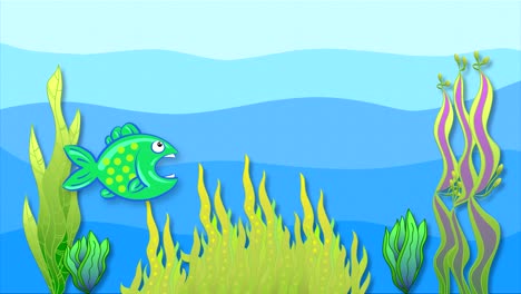 red shrimp escapes from predatory fish