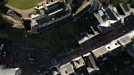 Hay-on-wye-Ciudad-Vista-Aérea-Del-Castillo-Del-Reino-Unido