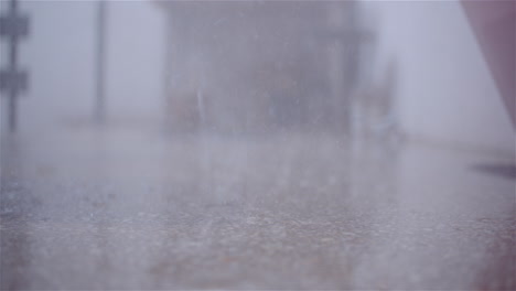 rain or mist on a floor