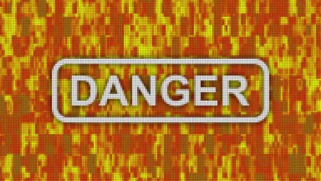 danger message pixel computer screen animation