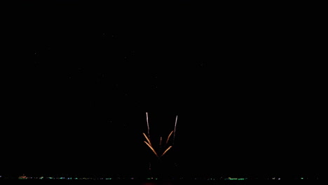 synchronized pyrotechnic display during the pattaya international fireworks festival 2023, in chonburi province in thailand