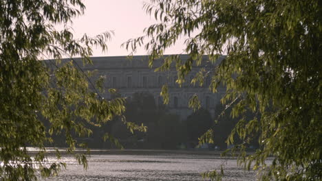 view on nuremberg congress hall through trees