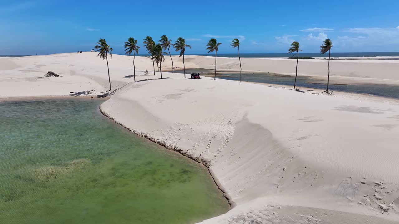 Small Sheets At Tutoia In Maranhao Brazil. Nature Landscape. Winding Sand Dunes. Small Sheets At Tutoia. Rainwater Lakes. Beautiful High Dunes. Summer Travel. Brazil Northeast