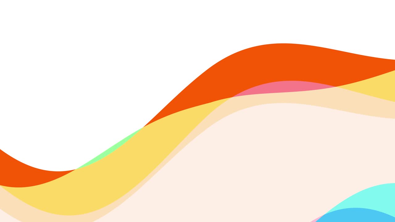 추상적인 액체 그라디언트 파동 모양, 다채로운 무결 루프 배경