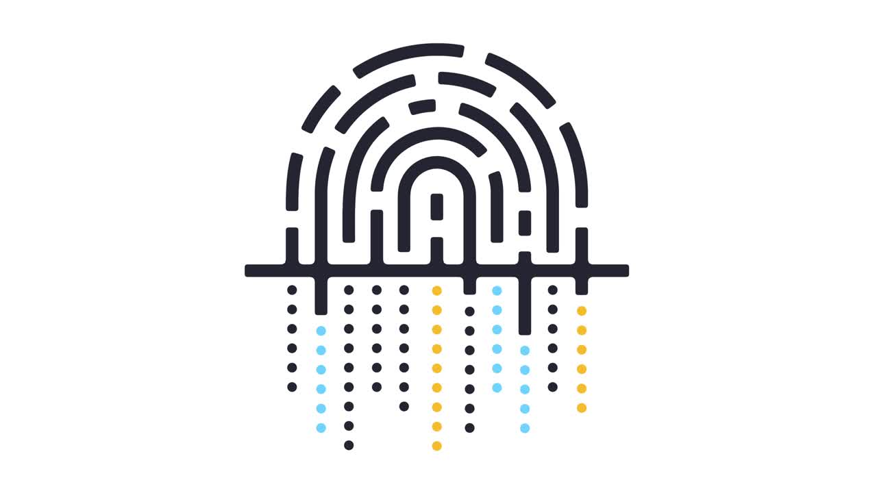 Digital Fingerprint Icon Animation